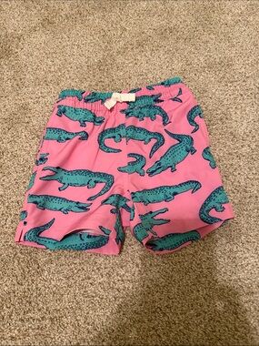 Chubbies Pink Alligator Print Swim Shorts